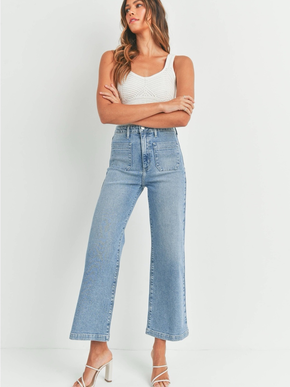 Just Black Light Blue High-Rise Wide-Leg Jeans - Picture 2 of 4